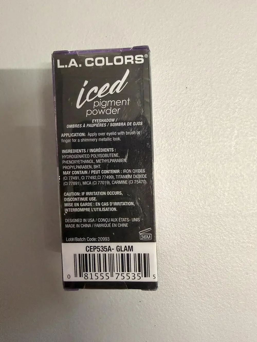 L.A. Colors Iced Pigment Powder Eyeshadow Shade Glam